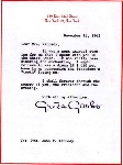 Garbo's letter to Mrs Kennedy (November 18, 1963)
